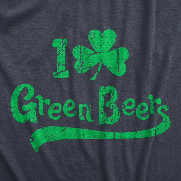 Mens I Clover Green Beers T Shirt Funny Saint Patricks Day Patty Drinking Tee Image 2