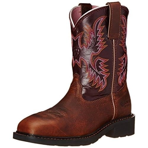 Ariat Womens Krista Pull-on Steel Toe Western Cowboy Boot Image 1