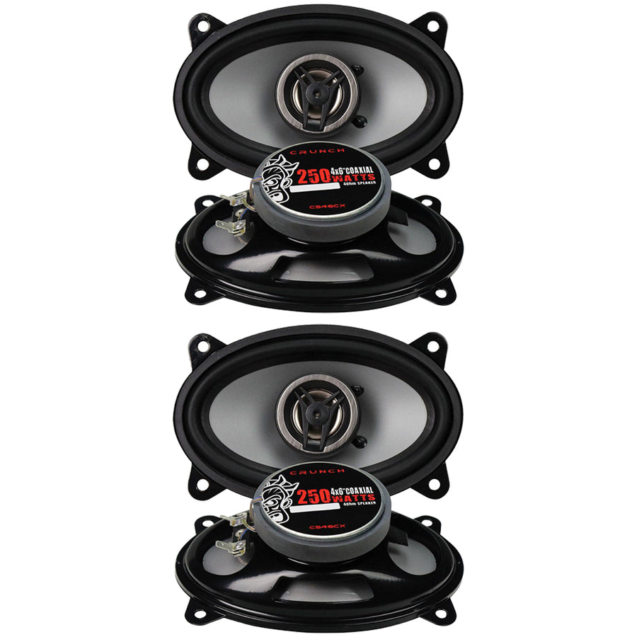 (Pack of 2) Pair of Crunch CS46CX CS Series Speakers (4" x 6"Coaxial250 Watts max) Image 1