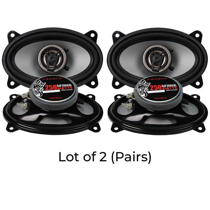 (Pack of 2) Pair of Crunch CS46CX CS Series Speakers (4" x 6"Coaxial250 Watts max) Image 3