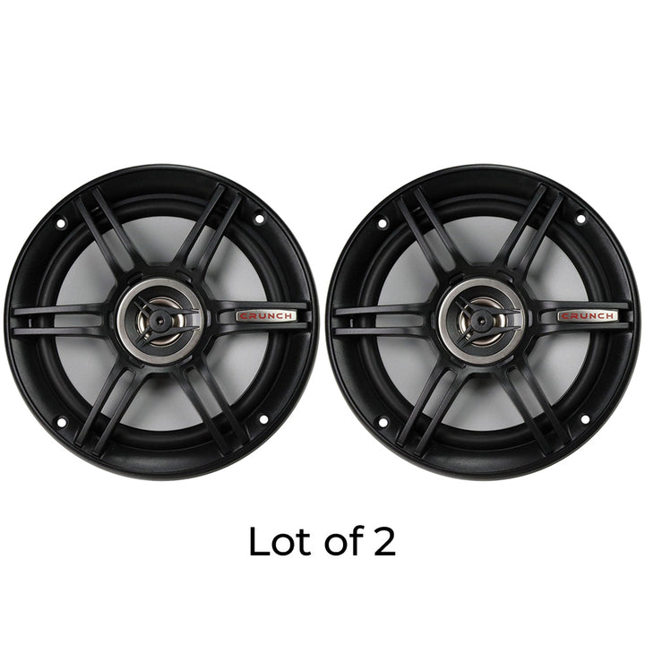 (Pack of 2) Crunch CS65CXS Full Range 3-Way Shallow Mount Car Speaker6.5" Black Image 3