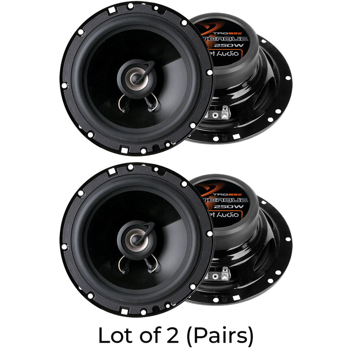 (Pack of 2) Planet Audio TRQ622 6.5 Inch Car Speakers - 250 Watts of Power Per Pair125 Watts EachFull Range2 WaySold in Image 3