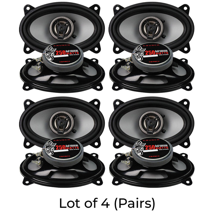 (Pack of 4) Pair of Crunch CS46CX CS Series Speakers (4" x 6"Coaxial250 Watts max) Image 3
