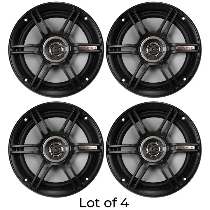 (Pack of 4) Crunch CS65CXS Full Range 3-Way Shallow Mount Car Speaker6.5" Black Image 3