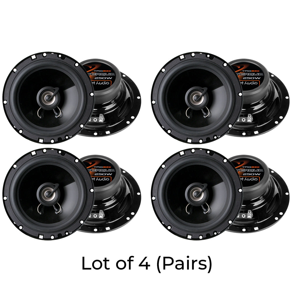 (Pack of 4) Planet Audio TRQ622 6.5 Inch Car Speakers - 250 Watts of Power Per Pair125 Watts EachFull Range2 WaySold in Image 3