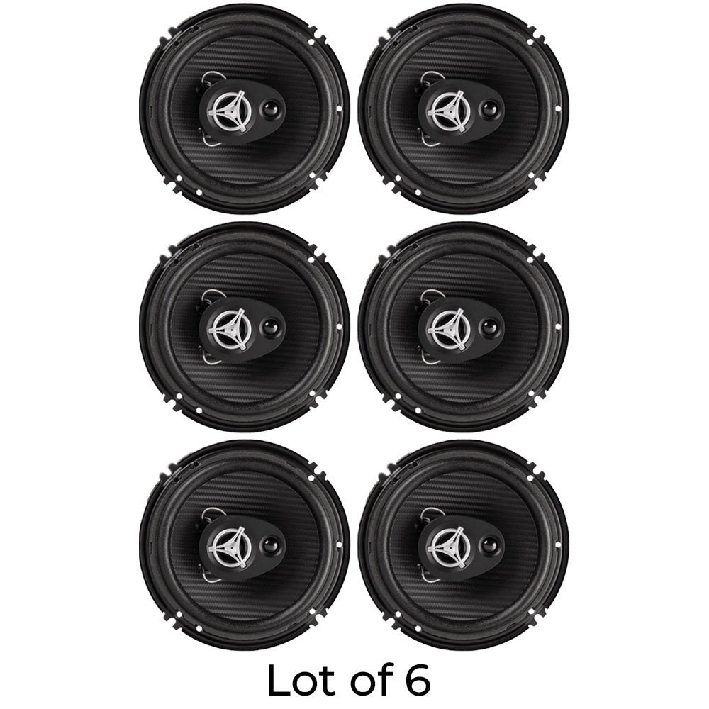 Power Acoustik Reaper 6.5" 3-Way Speakers Pack of 6 400 Watts Polypropylene Cone Image 3