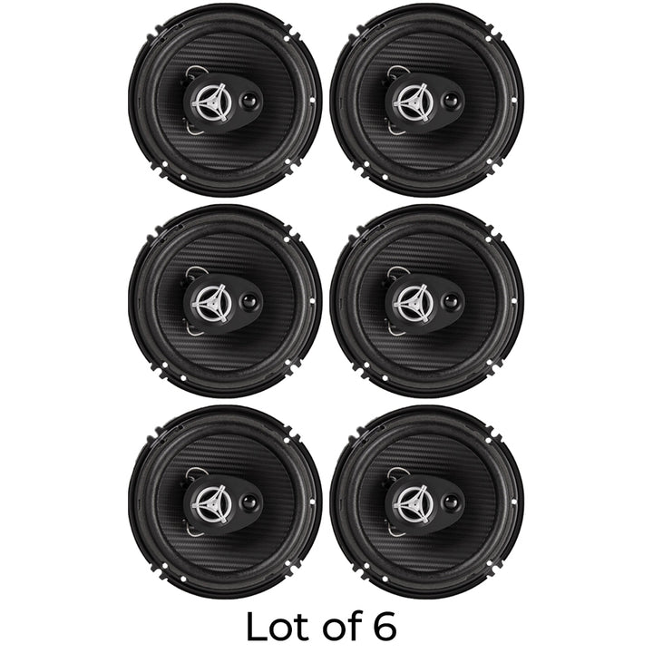 Power Acoustik Reaper 6.5" 3-Way Speakers Pack of 6 400 Watts Polypropylene Cone Image 3