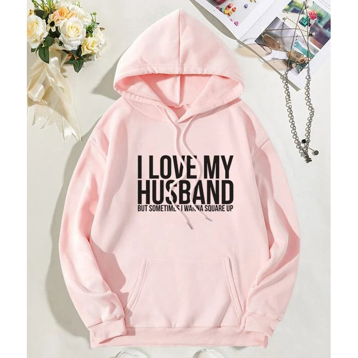 Slogan Graphic Kangaroo Pocket Drawstring Thermal Hoodie Image 4