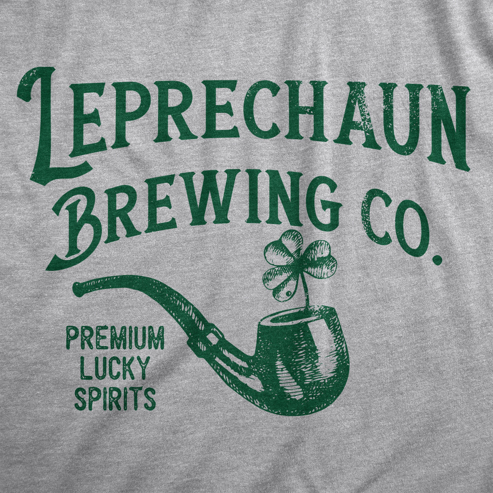 Mens Leprechaun Brewing Co Funny St Patricks Day T Shirt Drinking Tee For Men Image 2