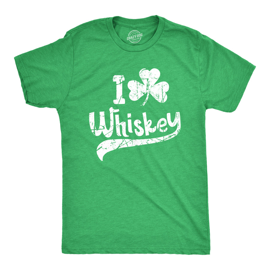 Mens Funny T Shirts I Clover Whiskey St Patricks Day Drinking Tee For Guys Image 1