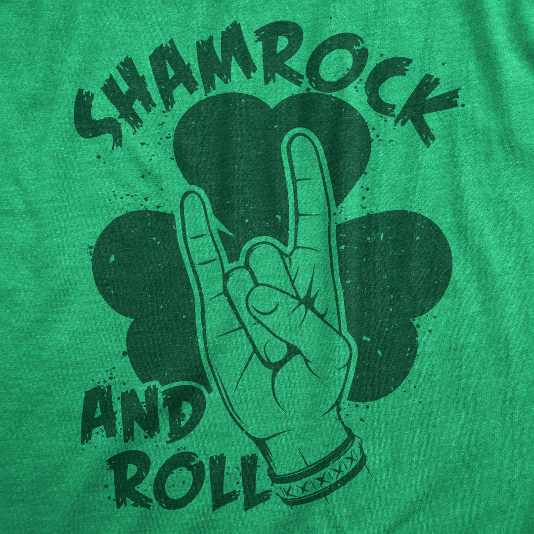 Mens Funny T Shirt Shamrock And Roll St Patricks Day Graphic Tee For Guys Image 2