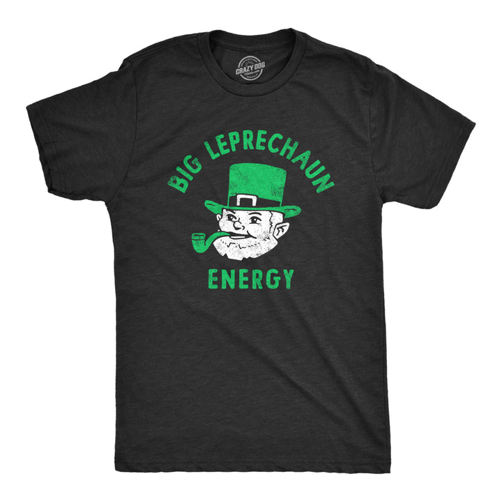 Mens Funny T Shirts Big Leprechaun Energy St Patricks Day Novelty Tee For Men Image 1