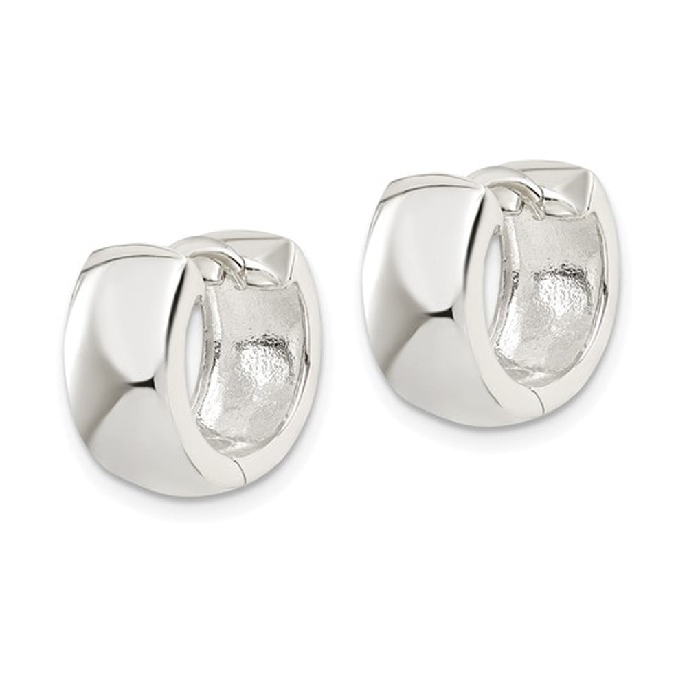 Sterling Silver Hinged Hoop Earrings Image 4