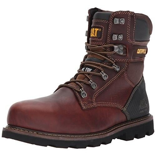 Caterpillar Mens Indiana 2.0 Steel Toe Construction Boot 12-M BROWN Image 1