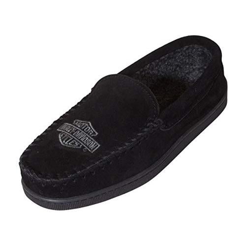 Harley-Davidson Mens Embroidered House SlippersD93926  BLACK Image 1