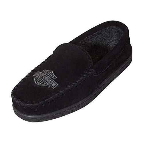 Harley-Davidson Mens Embroidered House SlippersD93926 BLACK Image 2