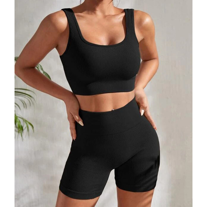 Ribbed Knit Wide Waistband Sports Set Image 7