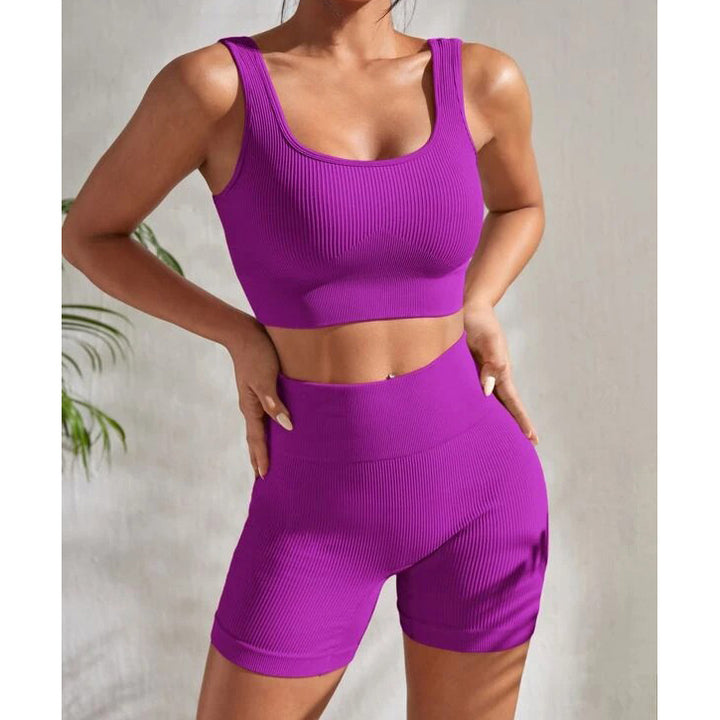 Ribbed Knit Wide Waistband Sports Set Image 8