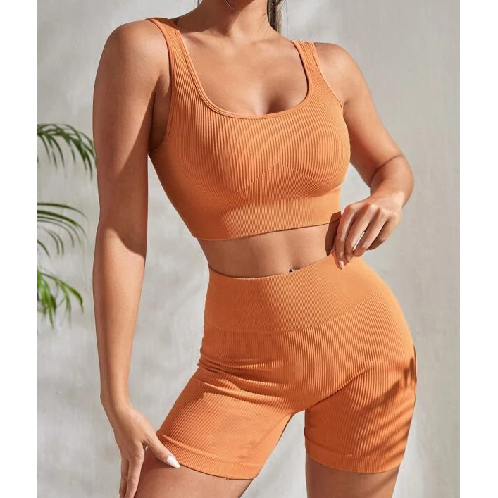 Ribbed Knit Wide Waistband Sports Set Image 9