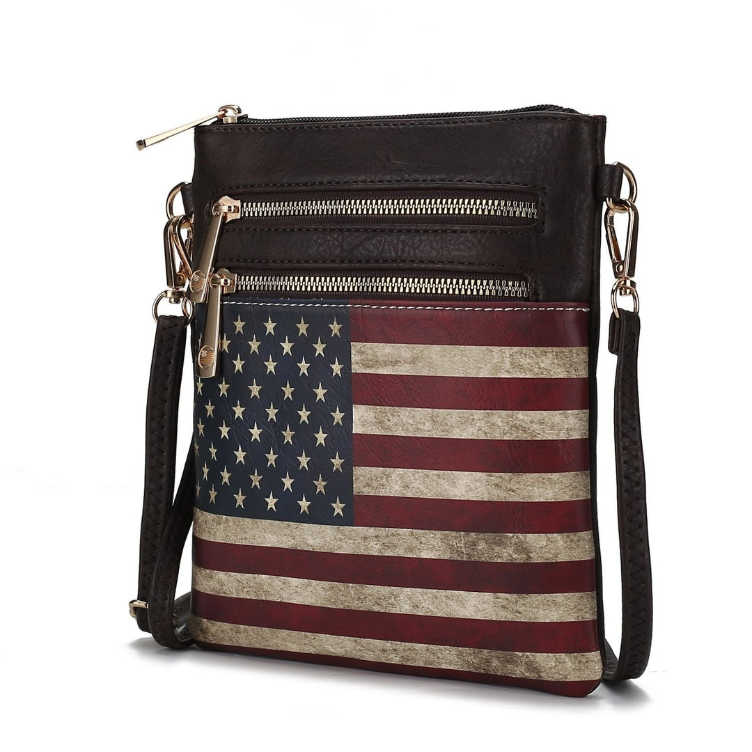 MKF Collection Genesis Crossbody Bag USA Flag Vegan Leather Women Shoulder Bag by Mia K Image 6