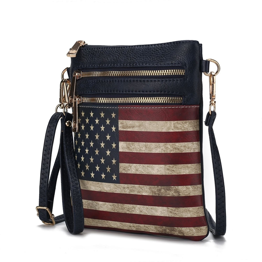 MKF Collection Genesis Crossbody Bag USA Flag Vegan Leather Women Shoulder Bag by Mia K Image 8