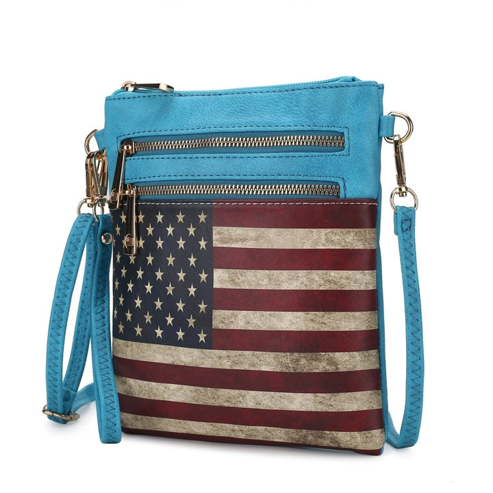 MKF Collection Genesis Crossbody Bag USA Flag Vegan Leather Women Shoulder Bag by Mia K Image 12