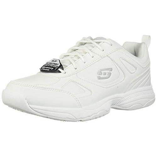 SKECHERS WORK Mens Relaxed Fit: Dighton SR Soft Toe Slip Resistant Work Shoe White - 77111-WHT varies WHITE Image 4