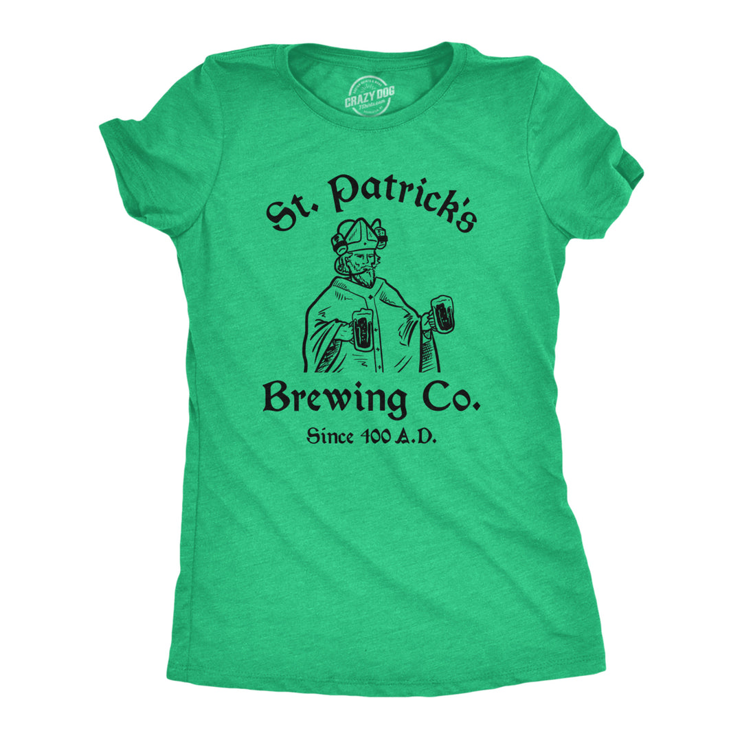 Womens Funny T Shirts St Patricks Brewing Co Novelty Drinking Tee For Ladies Image 1