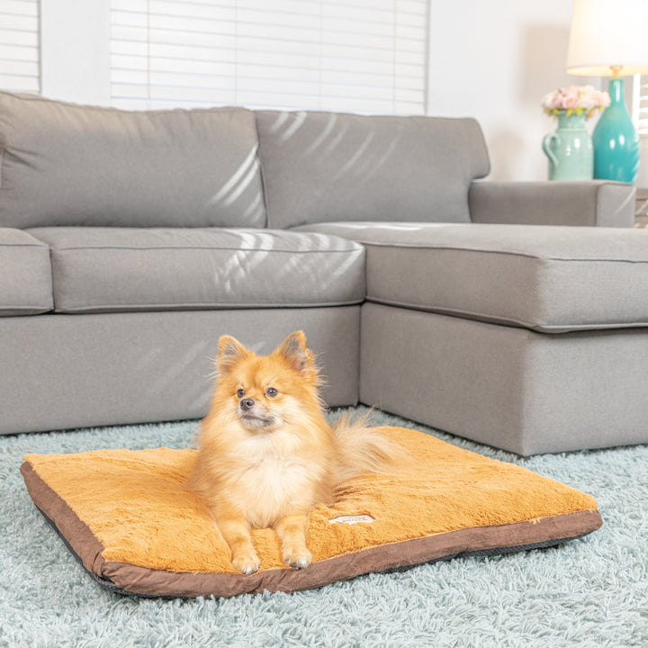 Armarkat Model M05 Medium Pet Bed Mat with Poly Fill Cushion in Mocha and Earth Brown Image 6