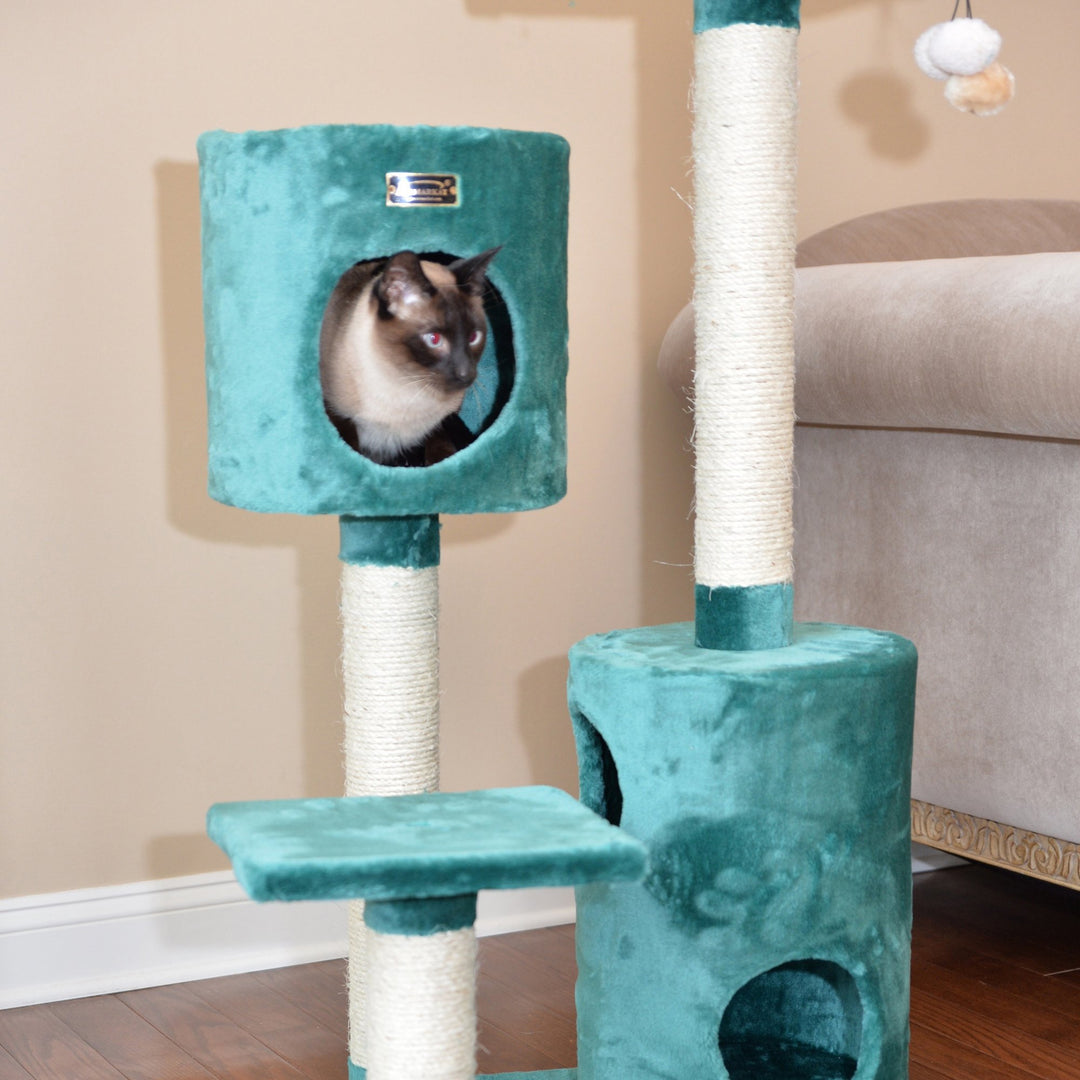 Armarkat Cat Tree Model A4301 Dark Green 3 Levels Compact 25 lbs Capacity Image 2