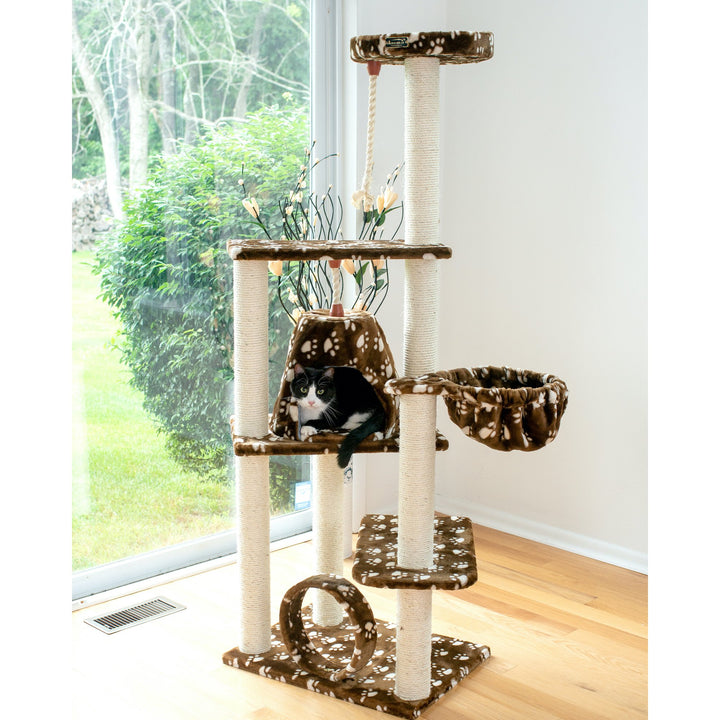 Armarkat Cat Tree A6601 Real Wood 66in 4 Features Jackson Galaxy Approved Image 1