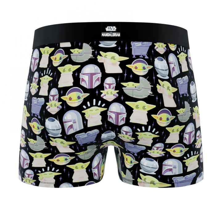 Crazy Boxer Star Wars Mando and Grogu Mens Boxer Briefs Image 3