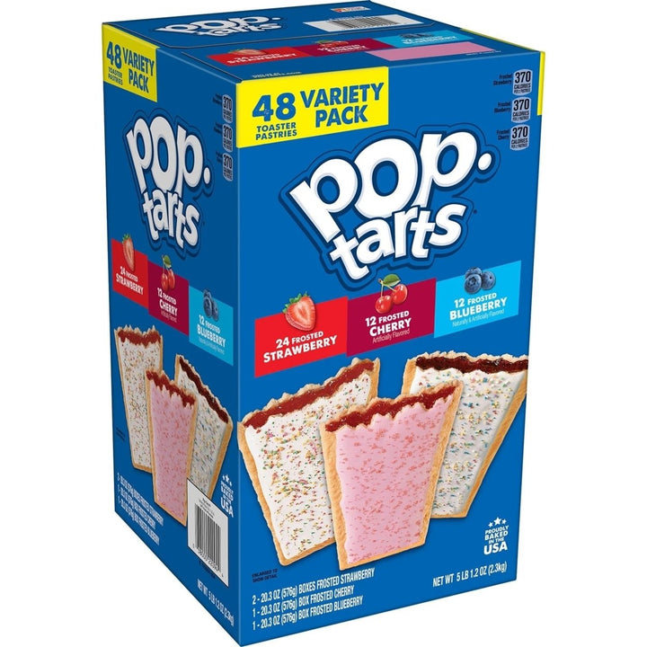 Pop-Tarts Variety Pack, Strawberry, Cherry and Blueberry (48 Count) Image 2