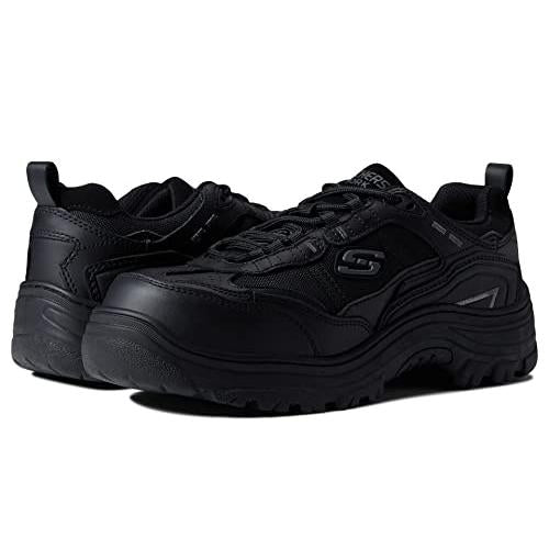 SKECHERS WORK Womens Burgin - Hazardville  Composite Toe Work Shoe Black - 108076-BLK  BLACK Image 1