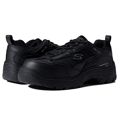 SKECHERS WORK Women's Burgin - Hazardville  Composite Toe Work Shoe Black - 108076-BLK  BLACK Image 1