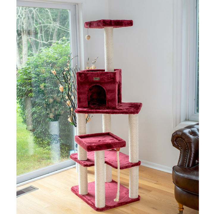 Armarkat Real Wood Classic Cat Tree Model A6902B Classic Model A6902 Burgundy Image 7