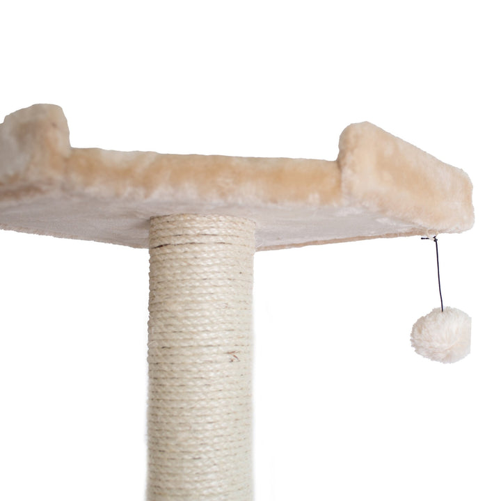 Armarkat A7202 72-Inch Cat Tree Beige Real Wood Condo Hammock Scratching Post Image 6