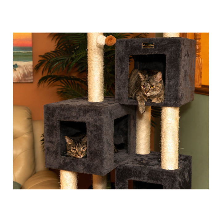 Armarkat Real Wood Griant Cat Tower with Condos for Multiple Cats A8104 Image 7