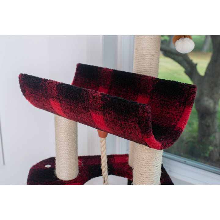 Armarkat Carpeted Real Wood Cat Tree with Multiple FeaturesJackson Galaxy Approved Image 4