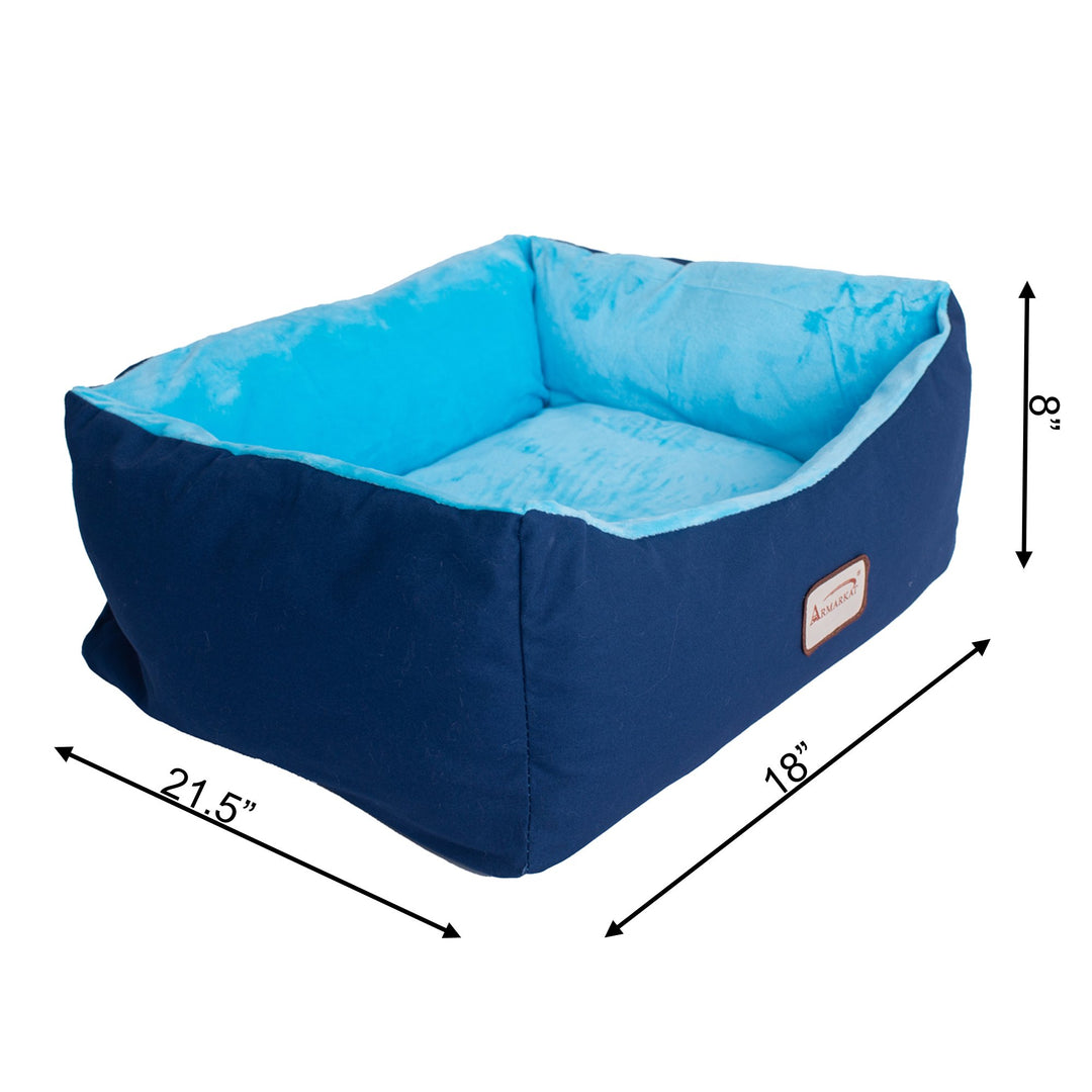 Armarkat C09 Blue Pet Bed for Cats and Small Dogs Waterproof Machine Washable Image 4