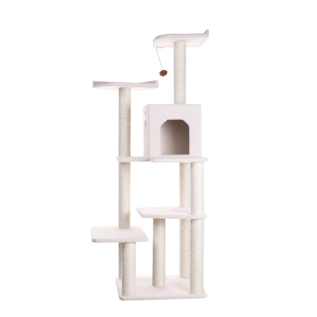 Armarkat Real Wood B6802 Classic Cat Tree In Ivory 6 Levels Condo Jackson Galaxy Approved Image 2