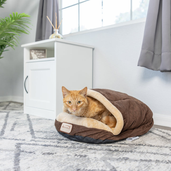 Armarkat Pet Bed Model C05 Cat Slipper Bed Mocha Image 2