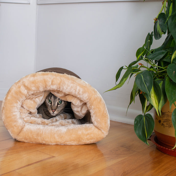 Armarkat Cat Sleep Bed Soft Enclosed Bed For Indoor Pets C15 Mocha Image 4