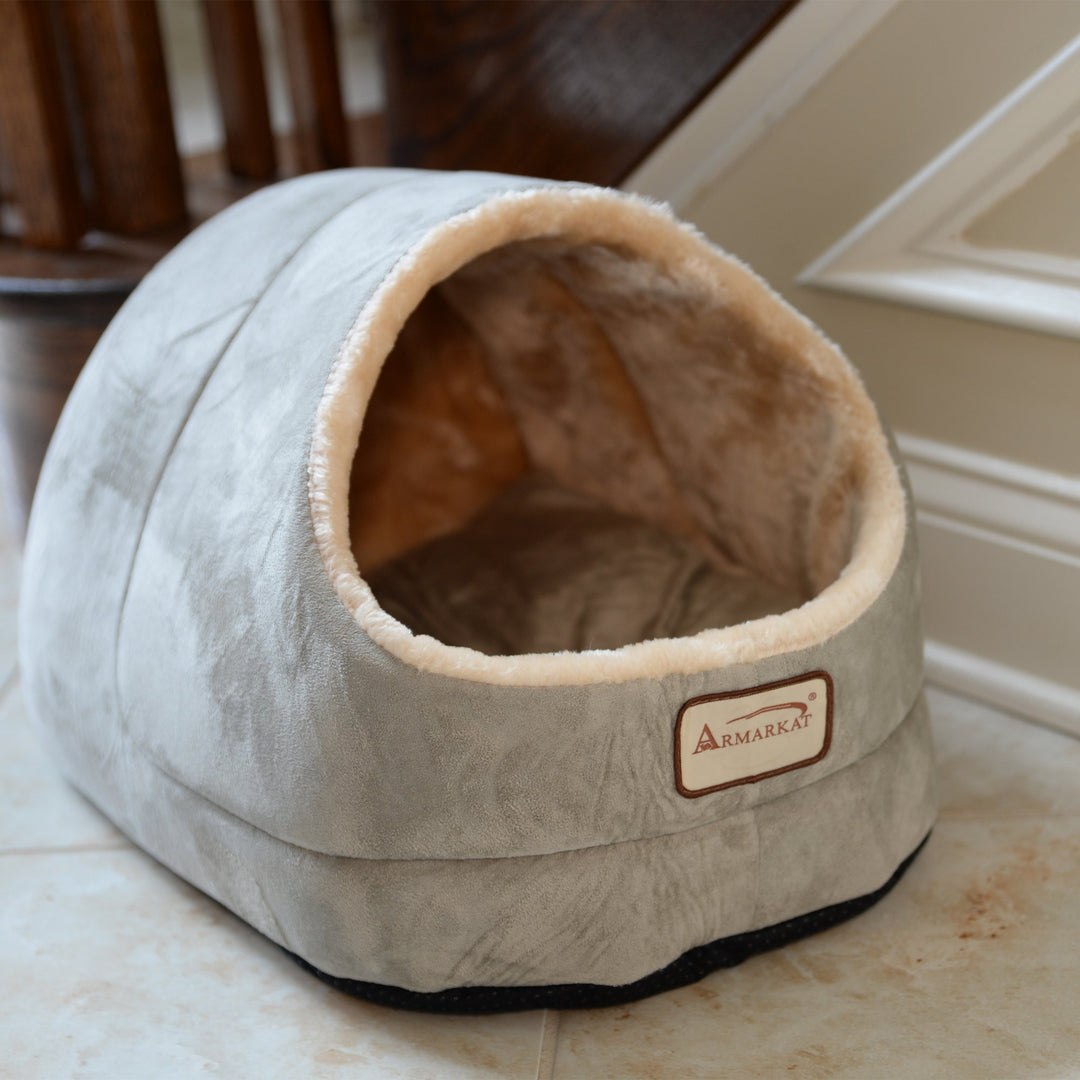 Armarkat Cat Cave Bed C18 Sage Green Soft Cushion Waterproof 18x12.5x11.5 Image 6