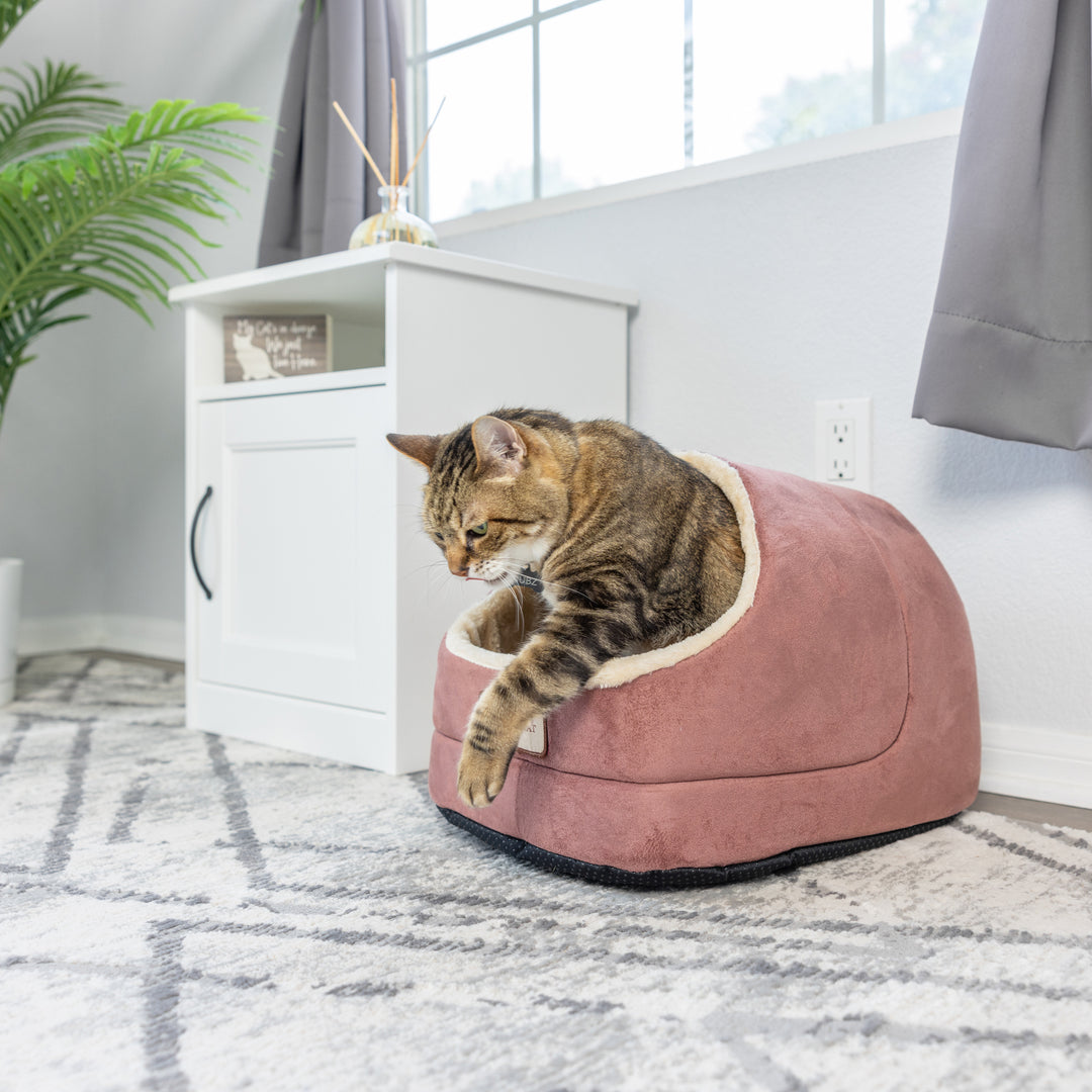 Armarkat Cat Cave Bed With Soft Cushion For Pets C18 Indian Red Image 3