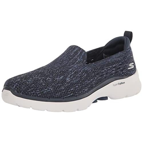 Skechers Womens Go Walk 6 - Valerie Slip-On Sneaker Navy/White - 124532-NVW NAVY/WHITE Image 4