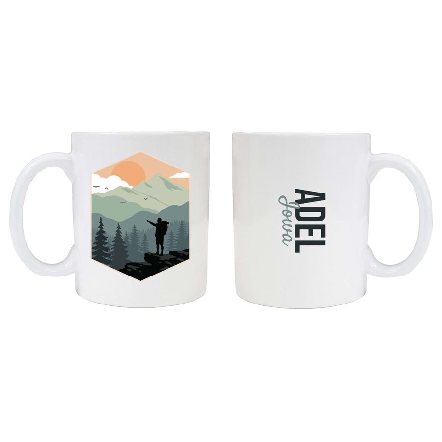 Adel Iowa Souvenir Hike Outdoors Design 8oz Coffee Mug 2-Pack Image 1