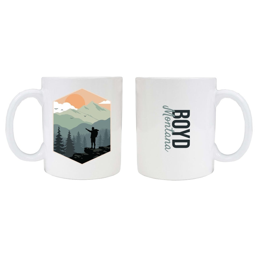 Boyd Montana Souvenir Hike Outdoors Design 8oz Coffee Mug 2-Pack Image 1