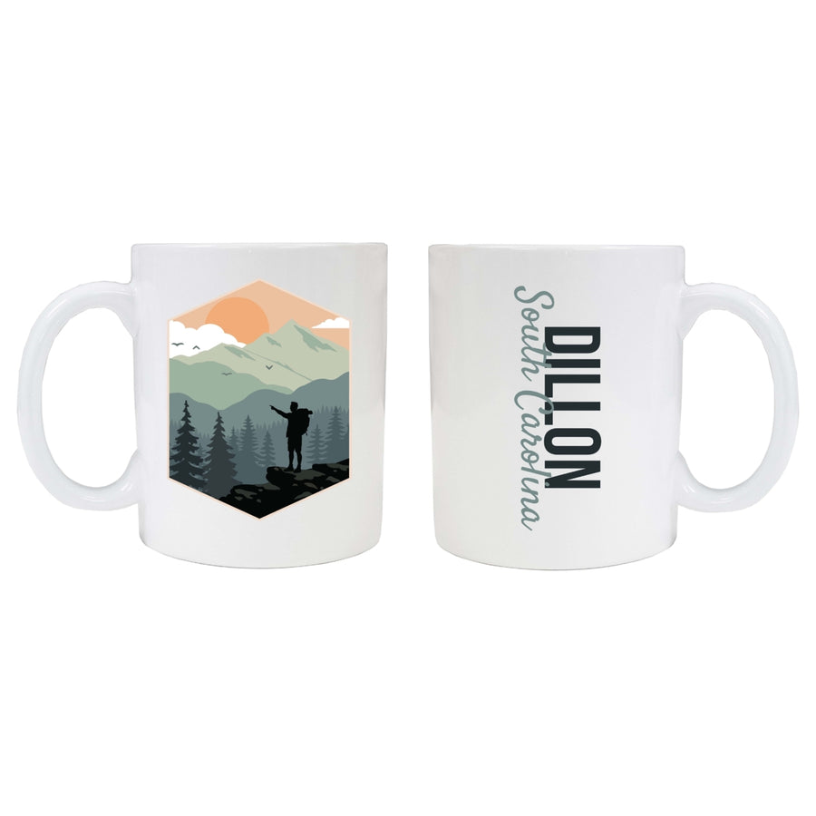 Dillon South Carolina Souvenir Hike Outdoors Design 8 oz Coffee Mug 2-Pack Image 1