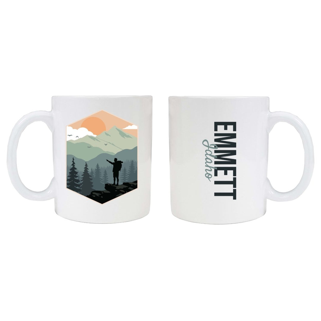 Emmett Idaho Souvenir Hike Outdoors Design 8oz Coffee Mug 2-Pack Image 1